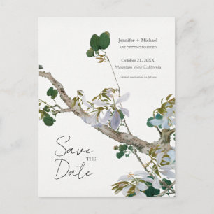 Cartão Postal De Convite Casamento Minimalista Caligrafia Floral
