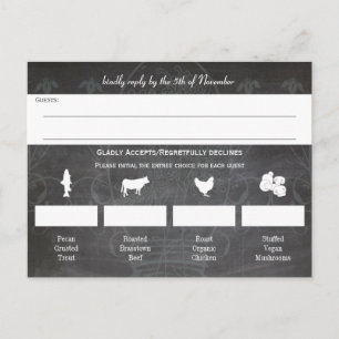 Cartão Postal De Convite Casamento Rustic Blue Mason Jar Chalkboard