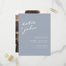 Casamento Virtual Azul Dusty Minimalista Simples