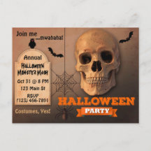 Caveira Assustadora, Morcegos e Aranha Halloween