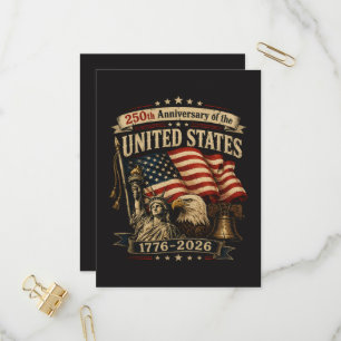 Cartão Postal De Convite Celebração do 250º Aniversário dos Estados Unidos