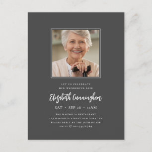 Cartão Postal De Convite Celebrar Sua Maravilhosa Vida Moderna Foto Memoria