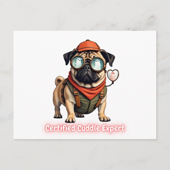 Cartão Postal De Convite Certified Cuddle Expert Invitation Postcard (Frente)