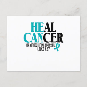 Cartão Postal De Convite Cervical do ovário do Cancer de cicatrização