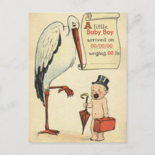 Cartão Postal De Convite chá de fraldas de orçamento