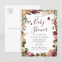 Chá de fraldas Floral de outono