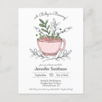 Chá de fraldas Teacup Floral do Tea Party