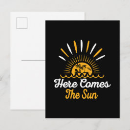 Cartão Postal De Convite Chega o Sol