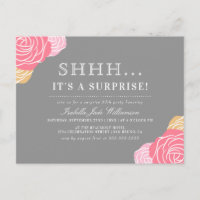 Chic Floral Shh.. É uma Festa de aniversário surpr
