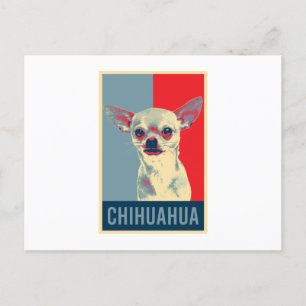 Cartão Postal De Convite Chihuahua Dog Pop Art