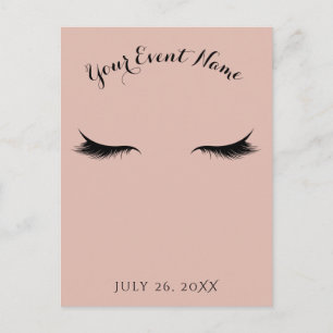 Cartão Postal De Convite Cílios Cílios Salão de Beleza Spa Maquiagem Evento