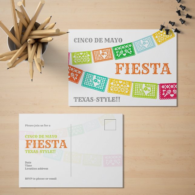 Cartão Postal De Convite Cinco de Mayo Fiesta Texas (Criador carregado)