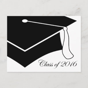 Cartão Postal De Convite classe do boné de formatura 2016