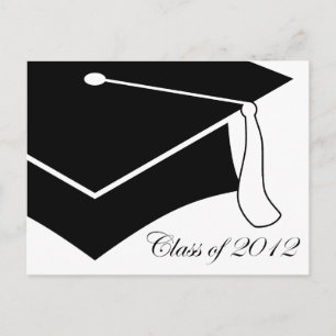 Cartão Postal De Convite classe do boné de graduação de 2012