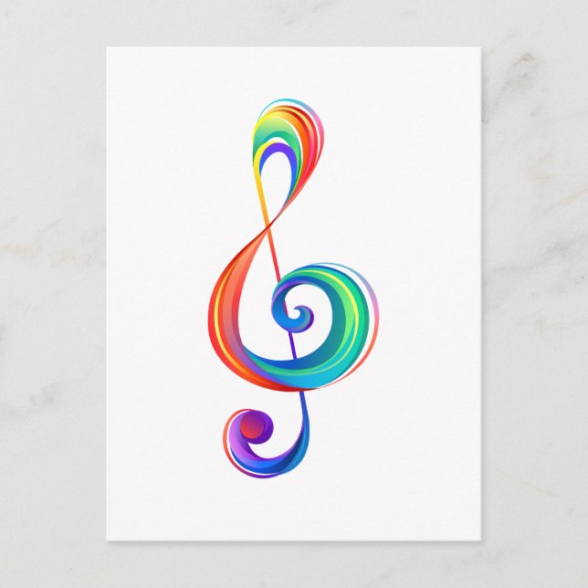 Cartão Postal De Convite Clef (trecho de arco-íris) (Frente)