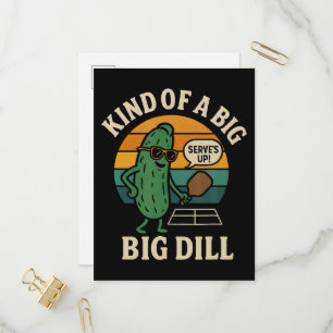 Cartão Postal De Convite Clube Social de Pickleball Engraçado Big Dill