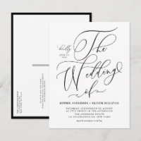 Código QR de Casamento de Caligrafia Branca Negra