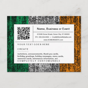 Cartão Postal De Convite código QR refinado: irlanda