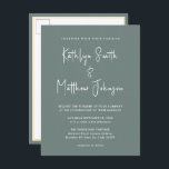 Cartão Postal De Convite Código QR Verde Sage - Tudo em um casamento modern<br><div class="desc">Sage Green Modern Script QR Code, Tudo Em Um Simples Cartão De Convite De Casamento. Celebre o seu dia especial com esta elegante e bela carta de convite para casamento para embelezar a sua ocasião especial. Todos os textos estão pré-organizados para que você personalize fácil e rapidamente com seus próprios...</div>