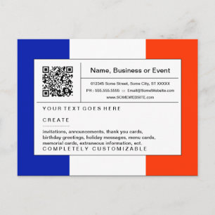 Cartão Postal De Convite código refinado de QR: france