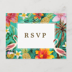 Cartão Postal De Convite confirmação de presença para festa de casamento tr