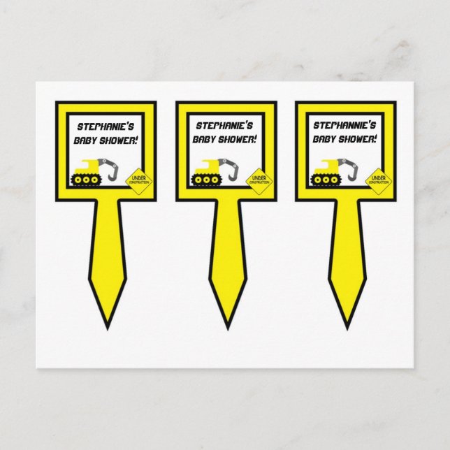 Cartão Postal De Convite Construção de três tortas de copa (Frente)