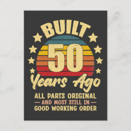 Cartão Postal De Convite Construído há 50 anos Todas as Peças Originais 50º