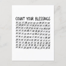 Cartão Postal De Convite Conte suas bençãos