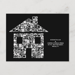 Cartão Postal De Convite Convidado DIY para o coquetel de eventos corporati