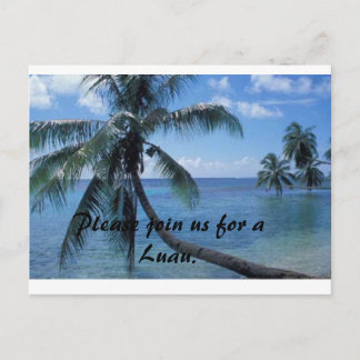 Cartão Postal De Convite Convidado Luau