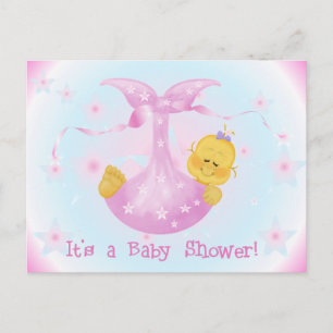 Cartão Postal De Convite Convidados para Star BabyShower