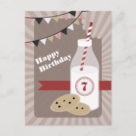 Cartão Postal De Convite Cookies Chip De Chocolate + Festa de aniversário D