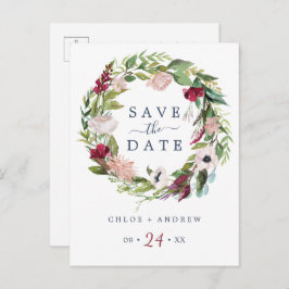 Cartão Postal De Convite Correio Tropical Salvar a Data