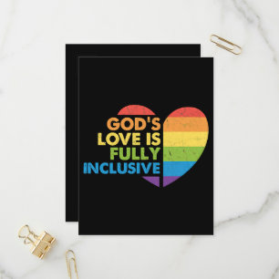 Cartão Postal De Convite Cristão LGBT Gay Deus