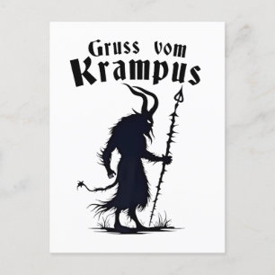 Cartão Postal De Convite Cruss Vom Krampus Natal Xmas Diabo Assustador