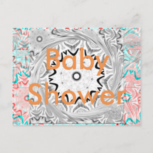 Cartão Postal De Convite Cultura Africana vibrante: Uma fusão rosa e ciano