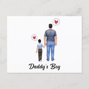 Cartão Postal De Convite Daddys Little Prince Boy Love
