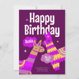 Cartão postal de convite de aniversário