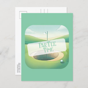 Cartão-postal de Convite de Aniversário para Golf