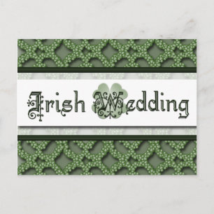 Cartão Postal de Convite de Casamento Irlandês