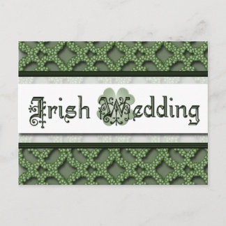 Cartão Postal de Convite de Casamento Irlandês