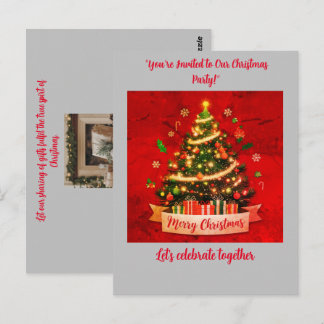 Cartão postal de Convite de festas natalino