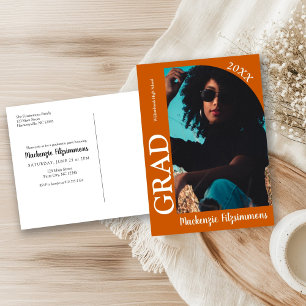 Cartão Postal de Convite de Formatura com Foto Sim