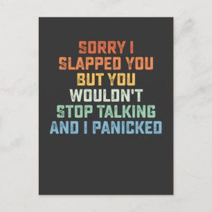 Cartão Postal De Convite Desculpe-me por te ter esmagado, mas não pararias 