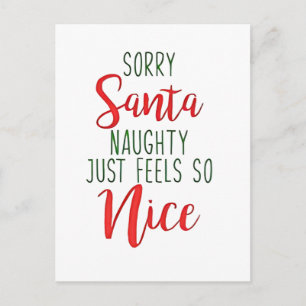 Cartão Postal De Convite Desculpe Papai Noel, Ser Malvado é Tão Bom