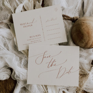 Cartão Postal De Convite Deserto Whimsic Beige Guardar O Cartão-Postal De