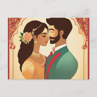 Cartão Postal De Convite design de cartão de casamento, simples e elegante,