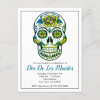 Dia De Los Muertos Sugar Skull Com Flores