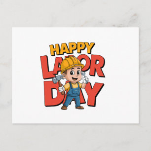 Cartão Postal De Convite dia do trabalho