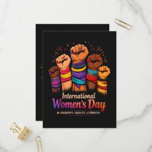 Cartão Postal De Convite Dia Internacional da Mulher 8 de Março